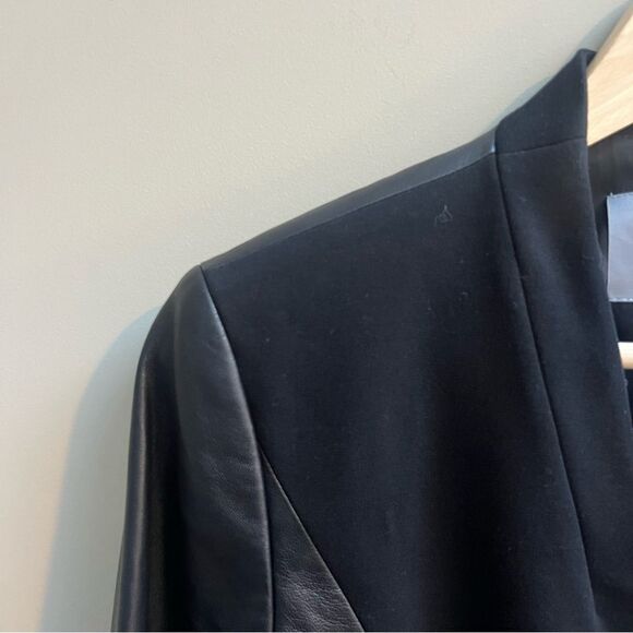 Classiques Entier leather/ knit jacket black size S/M - Picture 2 of 7